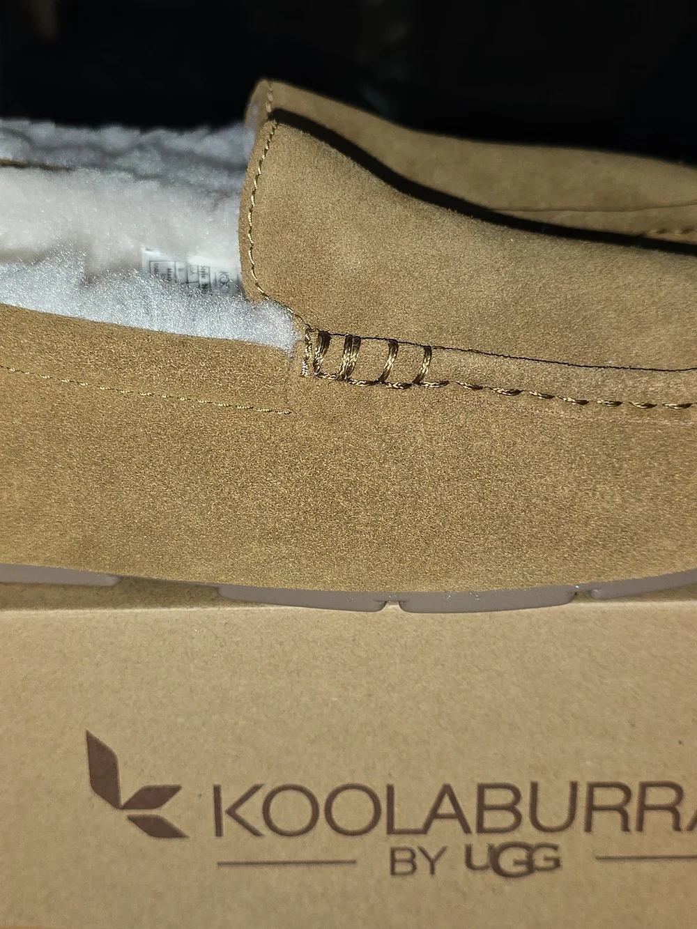Koolaburra Men’s Tan Suede Moccasin Slippers